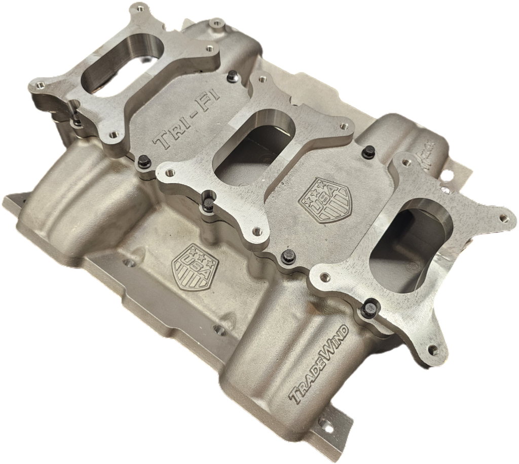 Kauffman Trade Wind Pontiac Tripower Intake Manifold EFI Holley 2300