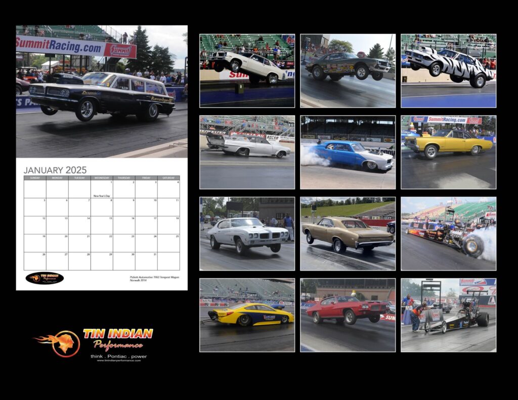 2024 Pontiac Calendar by Tin Indian Performance Tin Indian Performance